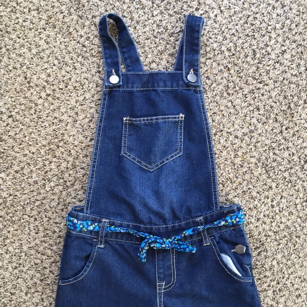 TCP Denim overalls with‎ floral belt / 10